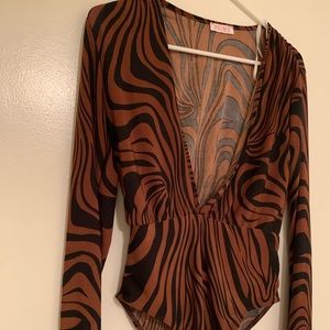 Animal print bodysuit